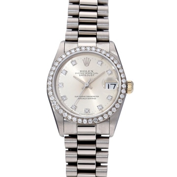 ロレックス デイトジャスト 68289G シルバー/ダイヤモンド ユニセックス 時計 【中古】【wristwatch】