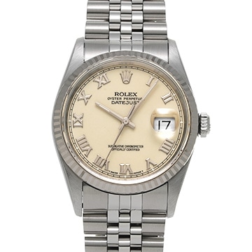 ロレックス デイトジャスト 16234 アイボリー メンズ 時計 【中古】【wristwatch】