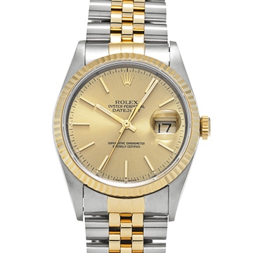 ロレックス デイトジャスト 16233 シャンパン メンズ 時計 【中古】【wristwatch】