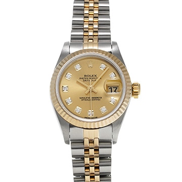 ロレックス デイトジャスト 69173G シャンパン/ダイヤモンド レディース 時計 【中古】【wristwatch】