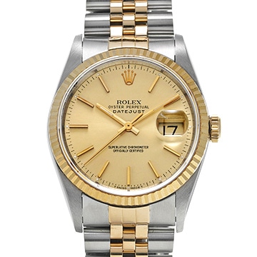 ロレックス デイトジャスト 16233 シャンパン メンズ 時計 【中古】【wristwatch】