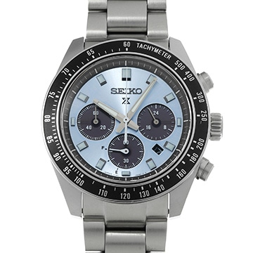 セイコー プロスペックス スピードタイマー ソーラークロノグラフ SBDL109 アイスブルー/ブラック メンズ 時計 【中古】【wristwatch】
