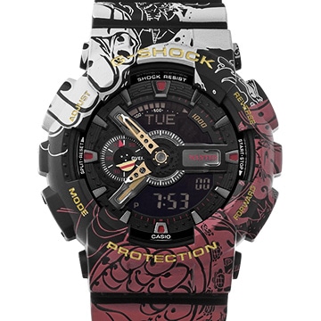 カシオ G-SHOCK ワンピースコラボ GA-110JOP-1A4JR ブラック/レッド メンズ 時計 【中古】【wristwatch】
