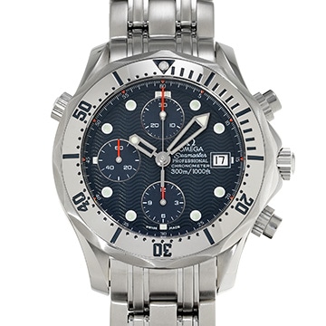 オメガ シーマスター プロフェッショナル 300 クロノグラフ 2598.80 ブルー メンズ 時計 【中古】【wristwatch】
