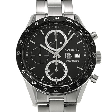 タグ ホイヤー カレラ キャリバー16 クロノグラフ CV2010.BA0794 ブラック メンズ 時計 【中古】【wristwatch】