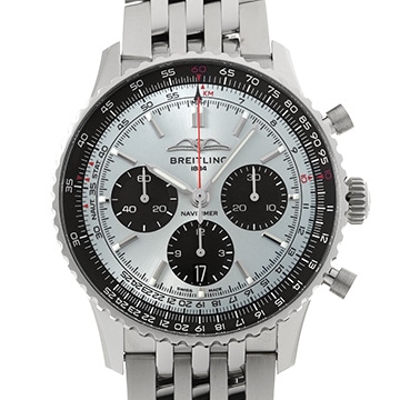 ブライトリング ナビタイマー B01 クロノ AB0138241C1A1 アイスブルー/ブラック メンズ 時計 【中古】【wristwatch】