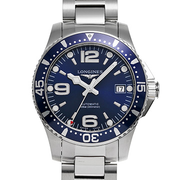 ロンジン ハイドロコンクエスト L3.741.4.96.6 ブルー メンズ 時計 【中古】【wristwatch】
