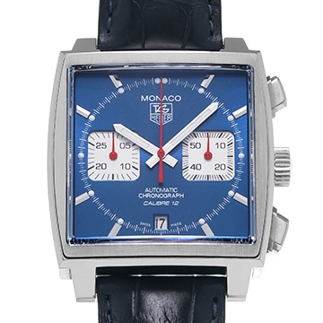 タグ ホイヤー モナコ キャリバー12 クロノグラフ CAW2111.FC6183 ブルー/シルバー メンズ 時計 【中古】【wristwatch】