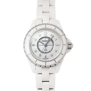 シャネル J12 29MM H2570 ホワイトシェル/ダイヤモンド レディース 時計 【中古】【wristwatch】