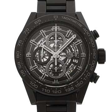 タグ ホイヤー カレラ キャリバーホイヤー01 クロノグラフ CAR2A91.BH0742 ブラック メンズ 時計 【中古】【wristwatch】