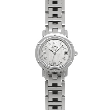 エルメス クリッパー CL4.210 ホワイトシェル レディース 時計 【中古】【wristwatch】
