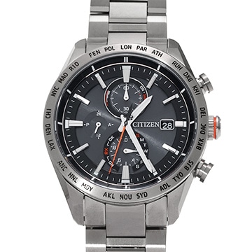 シチズン アテッサ エコドライブ ブラックチタン H800-T025862 ブラック メンズ 時計 【中古】【wristwatch】