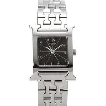 エルメス Hウォッチ HH1.210 ブラック レディース 時計 【中古】【wristwatch】