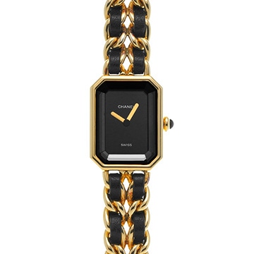 シャネル プルミエール L H0001 ブラック レディース 時計 【中古】【wristwatch】