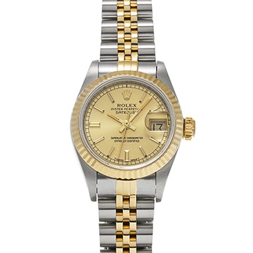 ロレックス デイトジャスト 69173 シャンパン レディース 時計 【中古】【wristwatch】