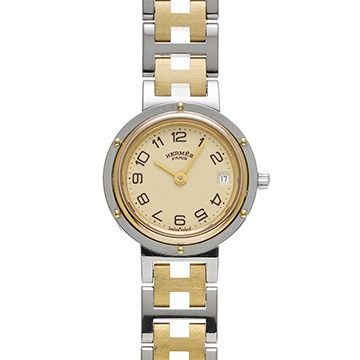 エルメス クリッパー CL3.240 アイボリー レディース 時計 【中古】【wristwatch】