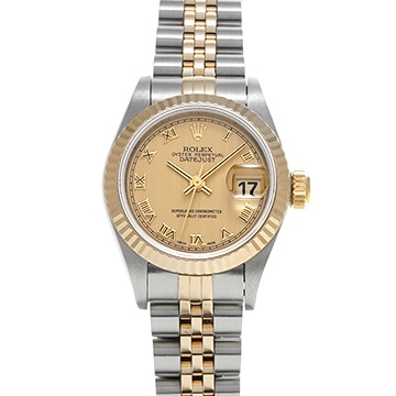 ロレックス デイトジャスト 69173 シャンパン レディース 時計 【中古】【wristwatch】