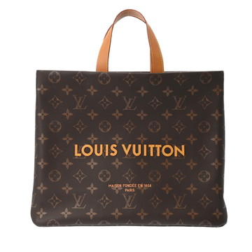 ルイ ヴィトン モノグラム ショッパートート MM ブラウン M13928 カーフレザー レディース バッグ 【中古】【bag】