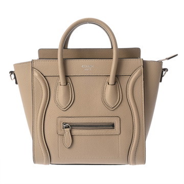 セリーヌ ラゲージ ナノ 2WAY スリ 168243LUG.03UN ドラムドカーフ レディース バッグ 【中古】【bag】