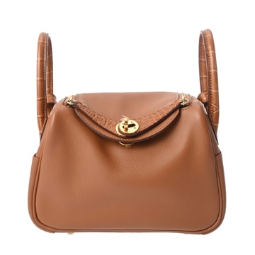エルメス リンディ ミニ タッチ ゴールド ヴォースイフト/アリゲーターマット レディース バッグ 【中古】【bag】