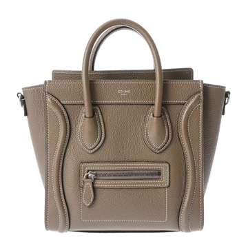 セリーヌ ラゲージ ナノ 2WAY スリ 189243DRU.09SO ドラムドカーフ レディース バッグ 【中古】【bag】