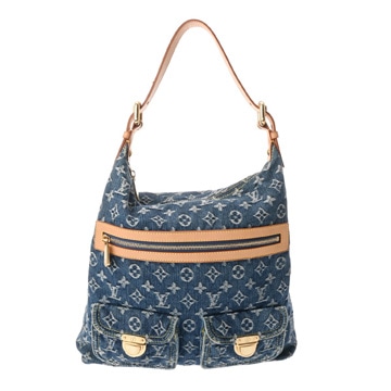 ルイ ヴィトン モノグラムデニム バギー GM 2WAY ブルー M95048 デニム レディース バッグ 【中古】【bag】