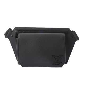 ルイ ヴィトン バムバッグ NV LV アエログラム ブラック M57081 グレインレザー/LVアエログラム メンズ バッグ 【中古】【bag】