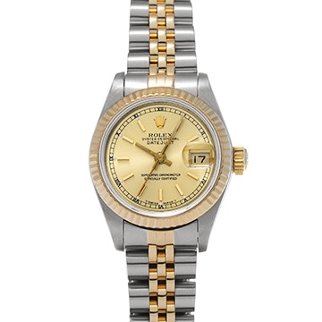 ロレックス デイトジャスト 69173 シャンパン レディース 時計 【中古】【wristwatch】