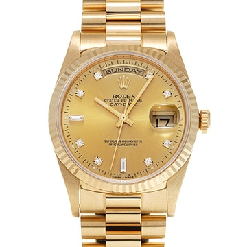 ロレックス デイデイト 18238A シャンパン/ダイヤモンド メンズ 時計 【中古】【wristwatch】