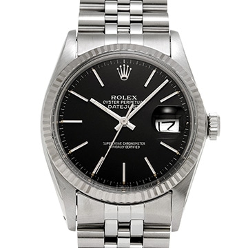 ロレックス デイトジャスト 16014 ブラック メンズ 時計 【中古】【wristwatch】