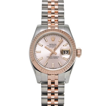 ロレックス デイトジャスト 179171 ピンク レディース 時計 【中古】【wristwatch】