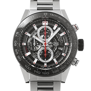 タグ ホイヤー カレラ キャリバーホイヤー01 クロノグラフ CAR2A1W.BA0703 スケルトン メンズ 時計 【中古】【wristwatch】