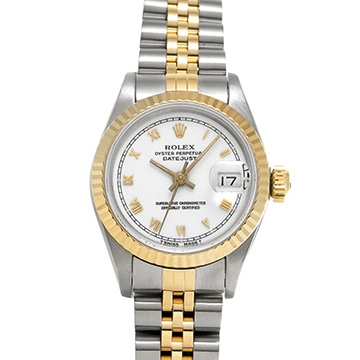ロレックス デイトジャスト 69173 ホワイト レディース 時計 【中古】【wristwatch】