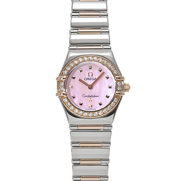 オメガ コンステレーション ミニ マイチョイス 1368.73 ピンクシェル レディース 時計 【中古】【wristwatch】