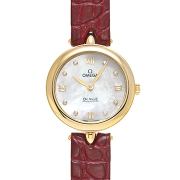 オメガ デ・ヴィル プレステージ デュードロップ 424.53.27.60.55.001 ホワイトシェル レディース 時計 【中古】【wristwatch】