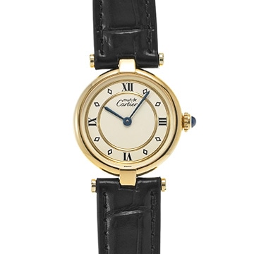 カルティエ マスト ヴァンドーム ヴェルメイユ 590004 アイボリー レディース 時計 【中古】【wristwatch】