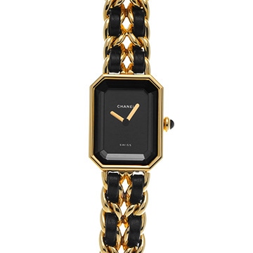 シャネル プルミエール M H0001 ブラック レディース 時計 【中古】【wristwatch】