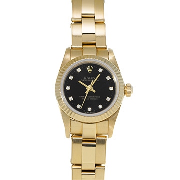 ロレックス オイスターパーペチュアル 76198G シャンパン/ダイヤモンド レディース 時計 【中古】【wristwatch】