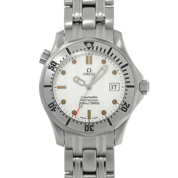 オメガ シーマスター 300 ミッドサイズ クォーツ 2562.20 ホワイト ユニセックス 時計 【中古】【wristwatch】