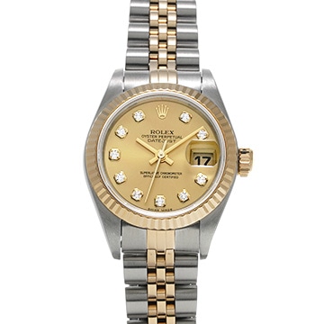 ロレックス デイトジャスト 79173G シャンパン/ダイヤモンド レディース 時計 【中古】【wristwatch】