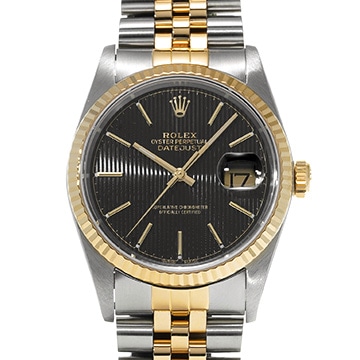 ロレックス デイトジャスト 16233 ブラックタペストリー メンズ 時計 【中古】【wristwatch】