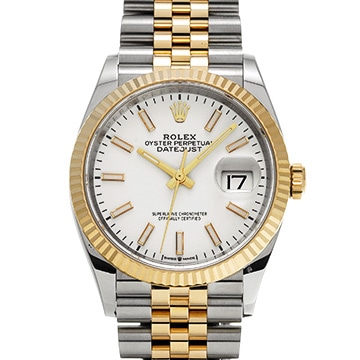 ロレックス デイトジャスト 36 126233 ホワイト メンズ 時計 【中古】【wristwatch】