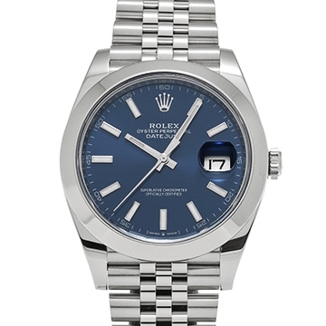 ロレックス デイトジャスト 41 126300 ブライトブルー メンズ 時計 【中古】【wristwatch】
