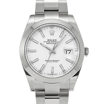 ロレックス デイトジャスト 41 126300 ホワイト メンズ 時計 【中古】【wristwatch】