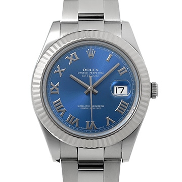 ロレックス デイトジャスト II 116334 ブルー メンズ 時計 【中古】【wristwatch】