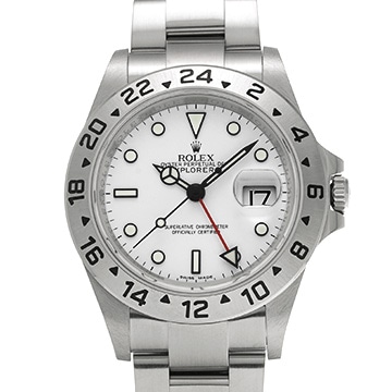 ロレックス エクスプローラーII 16570 ホワイト メンズ 時計 【中古】【wristwatch】