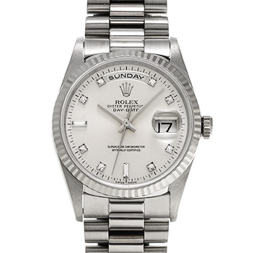 ロレックス デイデイト 18239A シルバー/ダイヤモンド メンズ 時計 【中古】【wristwatch】