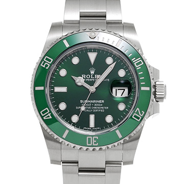 ロレックス サブマリーナ デイト 116610LV グリーン メンズ 時計 【中古】【wristwatch】