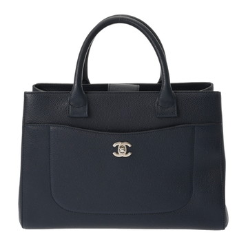 シャネル ネオエグゼクティブ ネイビー A69930 カーフスキン レディース バッグ 【中古】【bag】