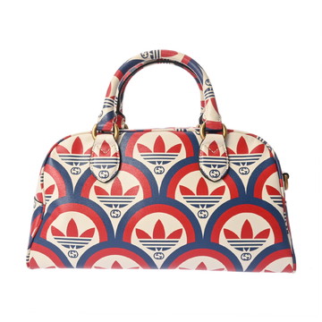 グッチ GUCCI×ADIDAS ミニ ダッフルバッグ 2WAY レッド/ブルー/ホワイト 702397.525040 レザー レディース バッグ 【中古】【bag】